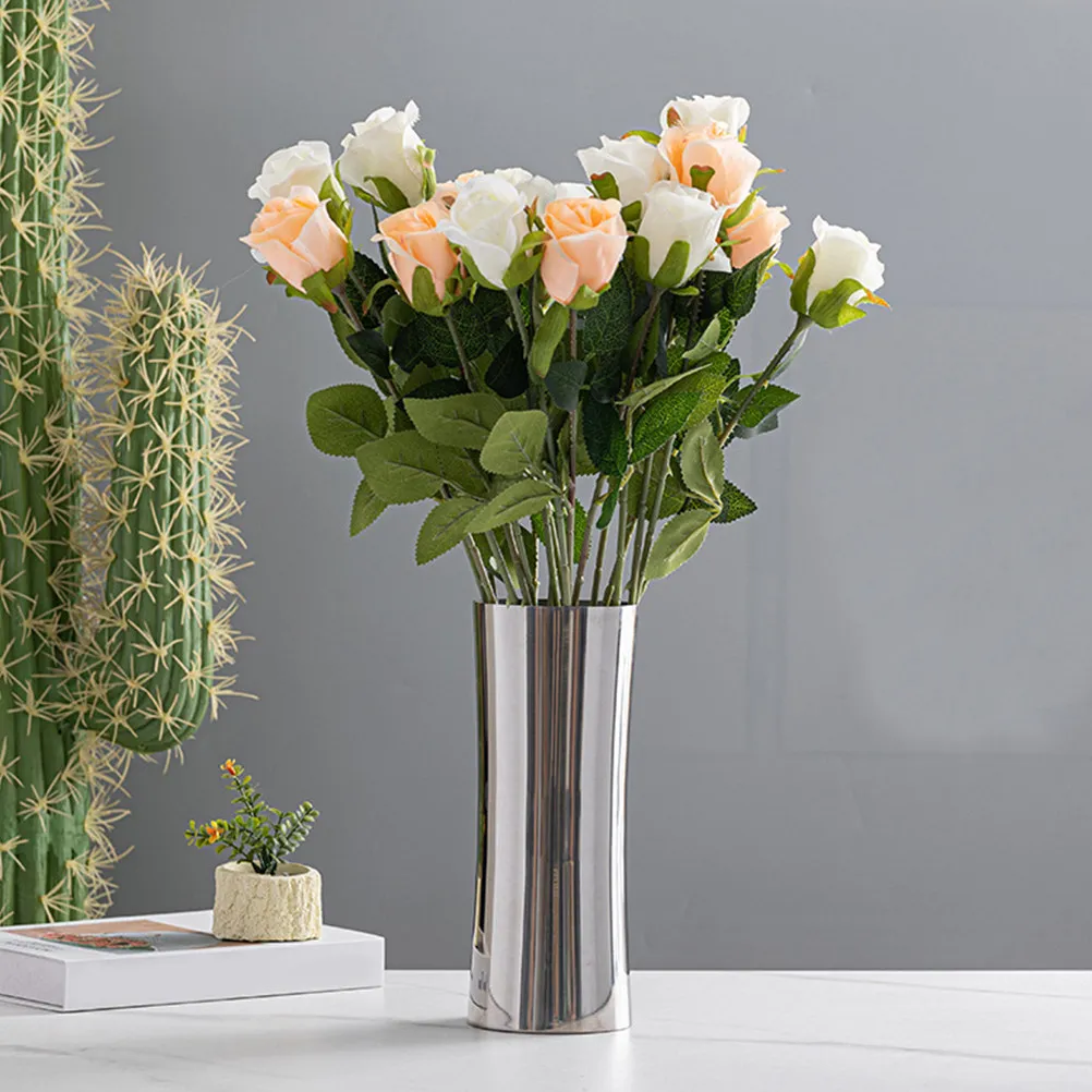 Stainless Steel Mirror Finish Modern Vase for Living Room Dining Table Bookshelf Decor Hydroponic Flower Arrangement Metal Vase
Stainless Steel Mirror Finish Modern Vase for Living Room Dining Table Bookshelf Decor Hydroponic Flower Arrangement Metal Vase