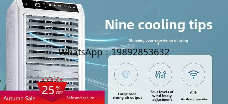 Cooler Commercial Refrigeration Mobile Water Cooling Fan Outdoor Cooling Air Conditioning Fan Household
Cooler Commercial Refrigeration Mobile Water Cooling Fan Outdoor Cooling Air Conditioning Fan Household