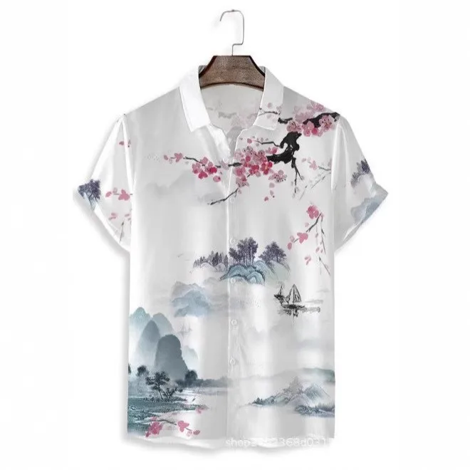 2025 European and American Summer New Plum Blossom Men's Casual Shirt 3D Digital Printing Mountain Ink Painting Cardigan
2025 European and American Summer New Plum Blossom Men's Casual Shirt 3D Digital Printing Mountain Ink Painting Cardigan