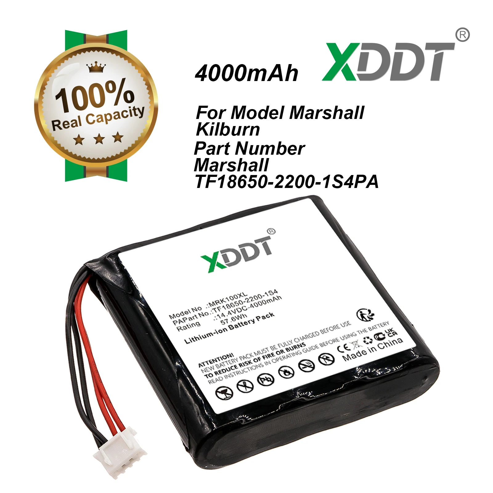 XDDT 4000 мАч TF18650-2200-1S4PA Аккумулятор для Marshall Kilburn Динамик Сменный аккумулятор большой емкости
XDDT 4000 мАч TF18650-2200-1S4PA Аккумулятор для Marshall Kilburn Динамик Сменный аккумулятор большой емкости