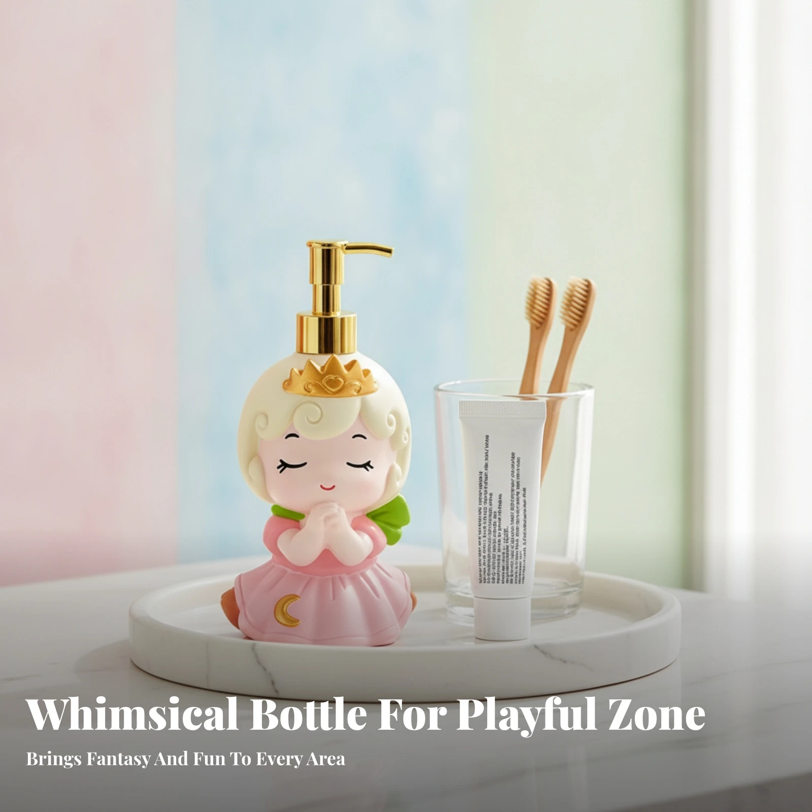 Princess Pump Bottle Pink Dress Bathroom Item
Princess Pump Bottle Pink Dress Bathroom Item