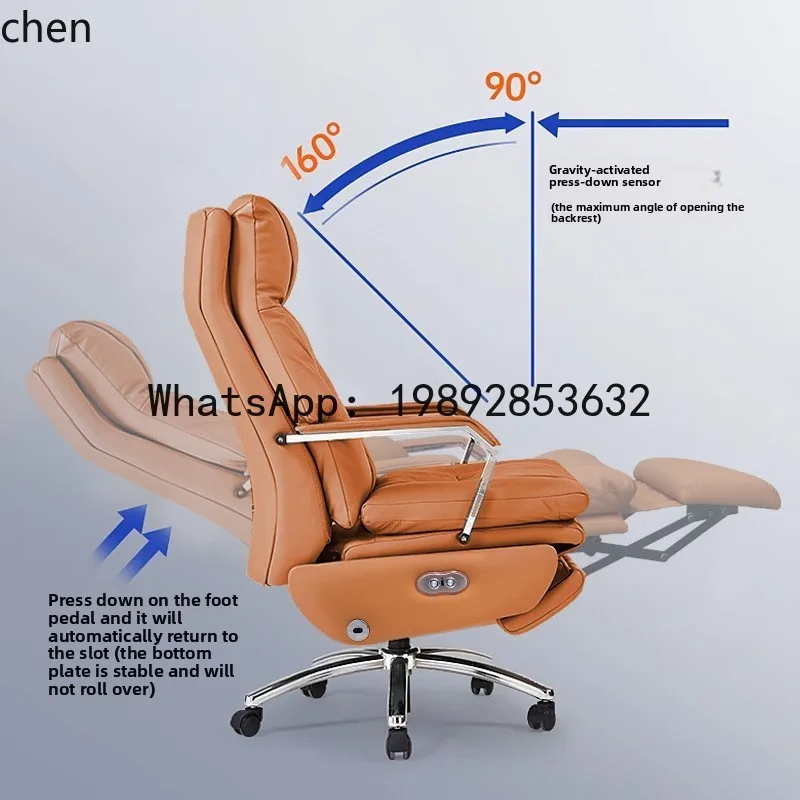 O15- Genuine Leather Convertible Executive Chair Reclining Nap Electric Boss Chair Simple Modern Office Chair
O15- Genuine Leather Convertible Executive Chair Reclining Nap Electric Boss Chair Simple Modern Office Chair