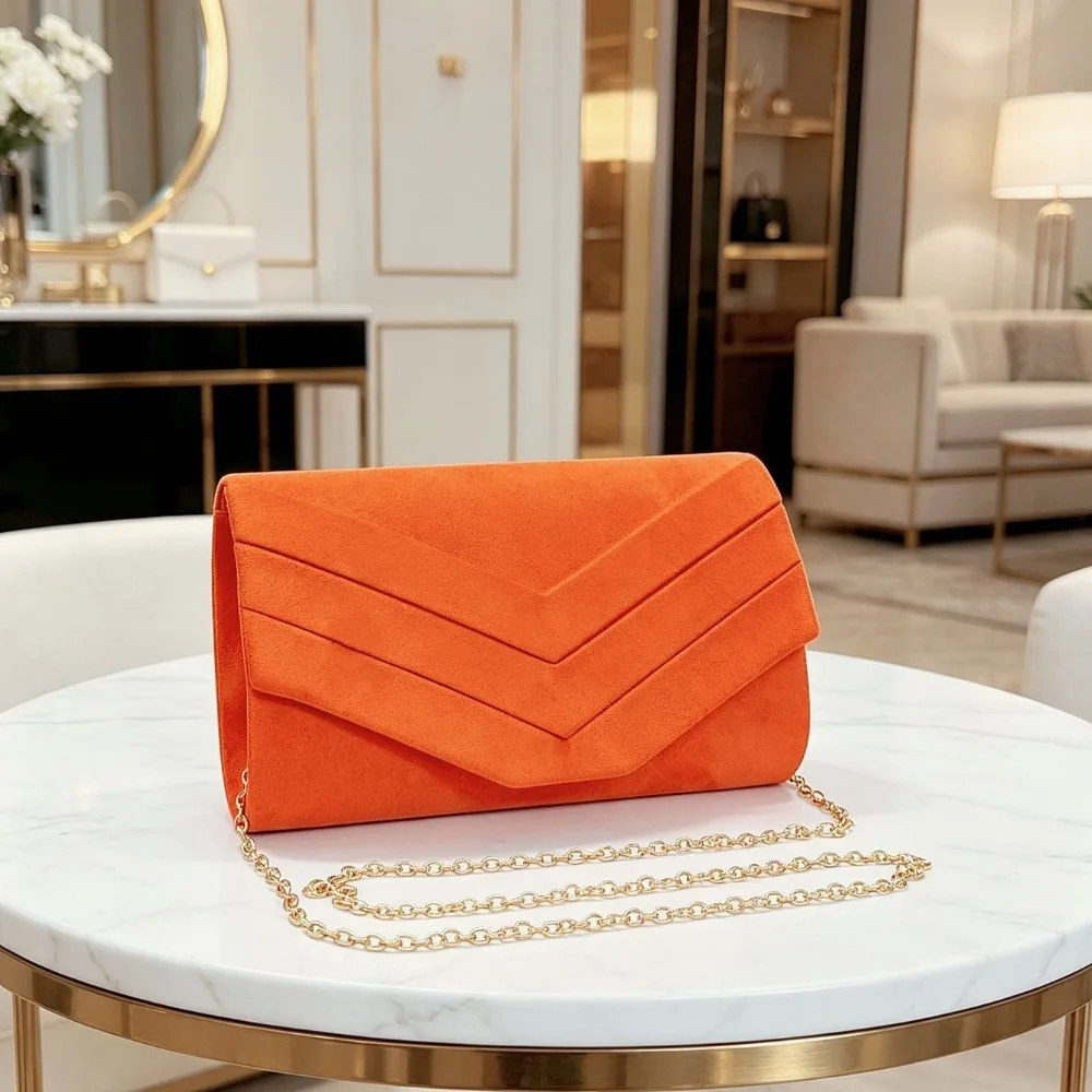 Ladies Dinner Three V Fold Flannel Evening Dress Bag Fashion Clutch Velvet Chain Messenger Bag Light Luxury Style Evening Clutch
Ladies Dinner Three V Fold Flannel Evening Dress Bag Fashion Clutch Velvet Chain Messenger Bag Light Luxury Style Evening Clutch