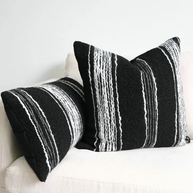 Black and White Striped Knitted Jacquard Cushion Cover Modern Wabi Sabi Pillow Covers Decorative Simple and Luxurious Home Decor
Black and White Striped Knitted Jacquard Cushion Cover Modern Wabi Sabi Pillow Covers Decorative Simple and Luxurious Home Decor