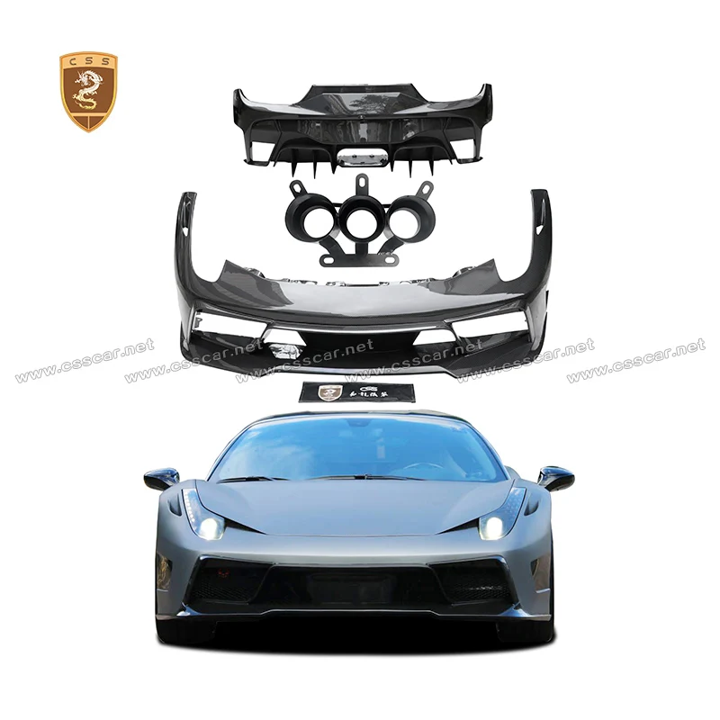 Передний и задний бампер автомобиля в сборе для Ferrari 458 Vor Style, защитный кожух из полууглеродного волокна, внешний комплект кузова
Передний и задний бампер автомобиля в сборе для Ferrari 458 Vor Style, защитный кожух из полууглеродного волокна, внешний комплект кузова
