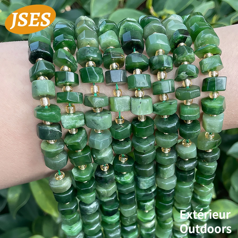 JSES Natural Stone Green Canadian Jade Beads Irregular Shape Loose Jewelry Beads for Making Bracelets Necklace DIY Accessories
JSES Natural Stone Green Canadian Jade Beads Irregular Shape Loose Jewelry Beads for Making Bracelets Necklace DIY Accessories