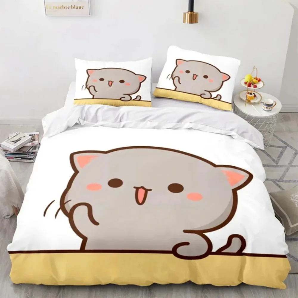 Cartoon Lovely Peach Cat Bedding Set Boys Girls Twin Queen Size Duvet Cover Pillowcase Bed Kids Adult Fashion Home Textileextile
Cartoon Lovely Peach Cat Bedding Set Boys Girls Twin Queen Size Duvet Cover Pillowcase Bed Kids Adult Fashion Home Textileextile