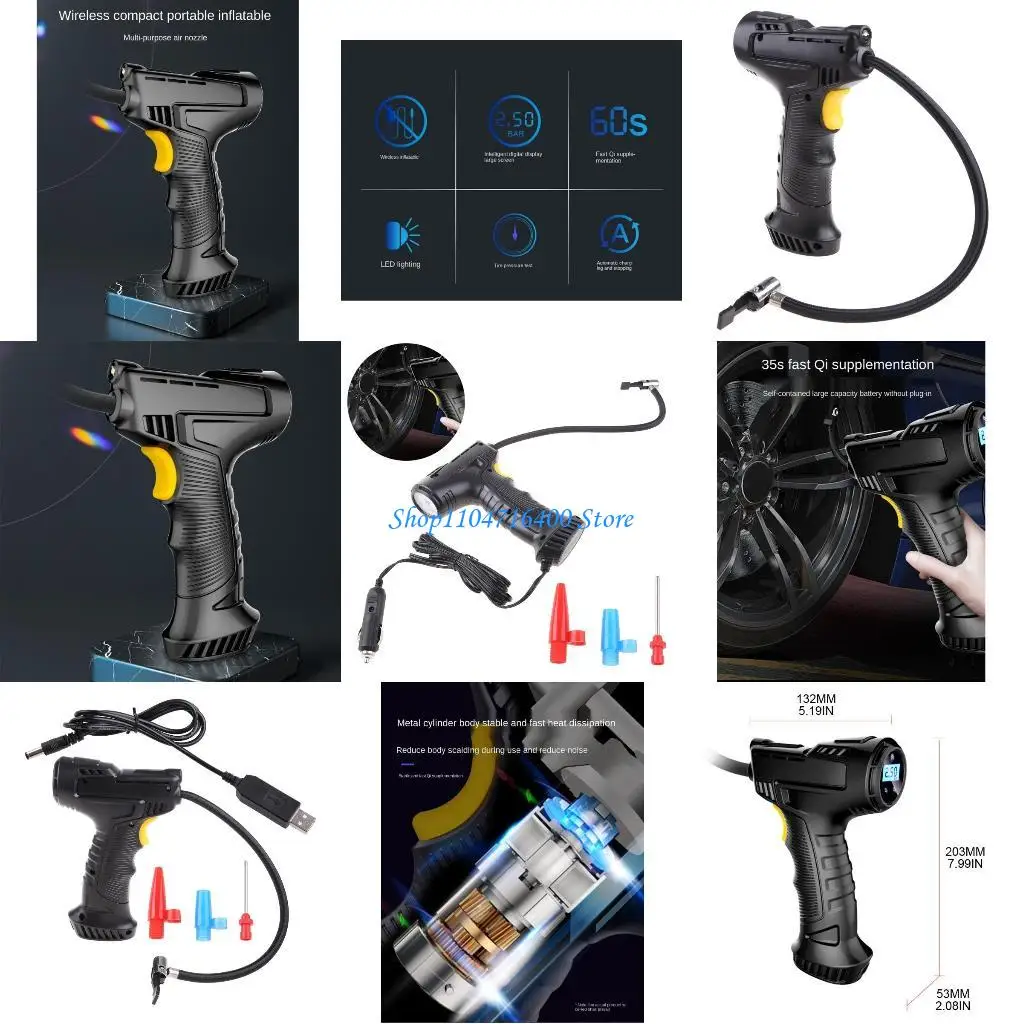 y1gd 120W Car Air Portable Motorcycle Vehicle Tire Inflator Air Compressor Powered by 2000mAh Lithium-ion Battery
y1gd 120W Car Air Portable Motorcycle Vehicle Tire Inflator Air Compressor Powered by 2000mAh Lithium-ion Battery