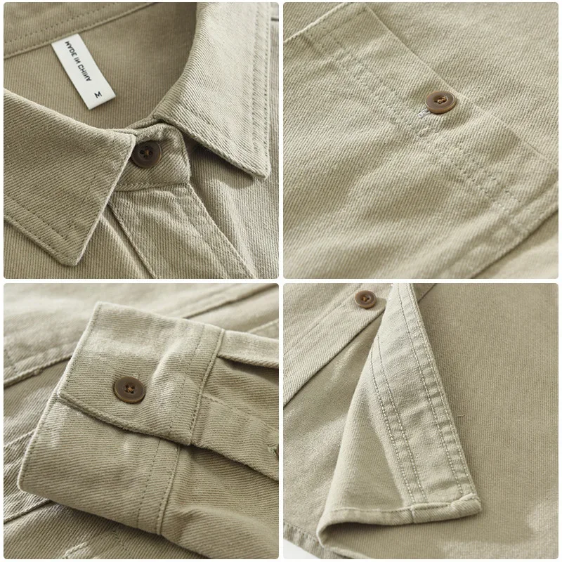 Японские модные рубашки-карго для мужчин, уличная одежда, дизайн с двойными карманами, весенне-осенняя повседневная мужская рубашка на пуговицах из 100% хлопка
Японские модные рубашки-карго для мужчин, уличная одежда, дизайн с двойными карманами, весенне-осенняя повседневная мужская рубашка на пуговицах из 100% хлопка