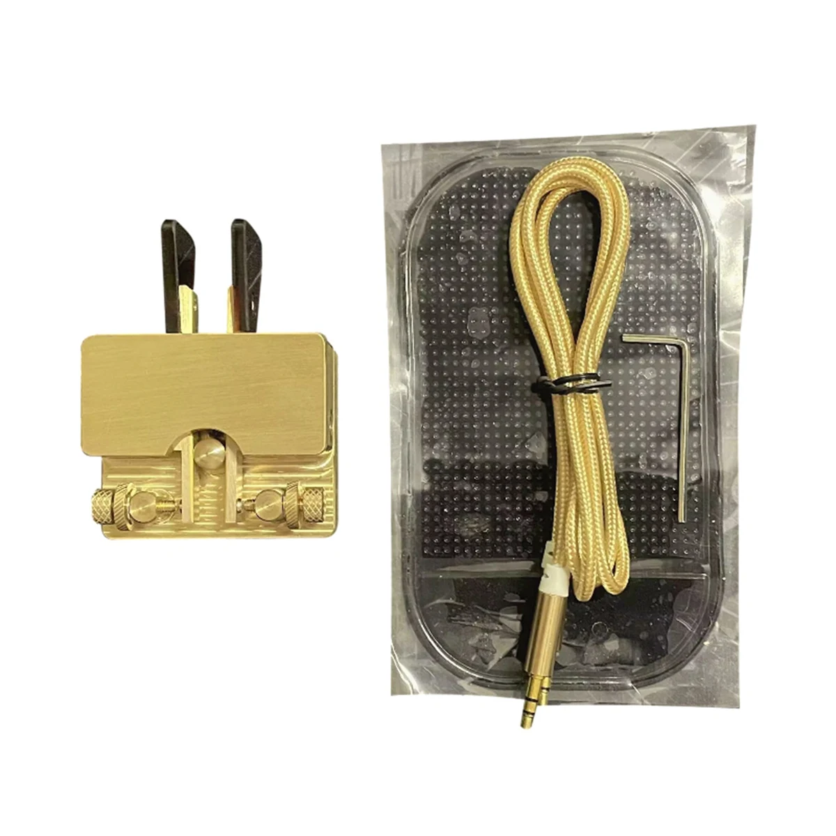 JCY-56 Brass Telegraph Key Automatic Key Dual Paddle Magnetic CW Key Morse Key
JCY-56 Brass Telegraph Key Automatic Key Dual Paddle Magnetic CW Key Morse Key