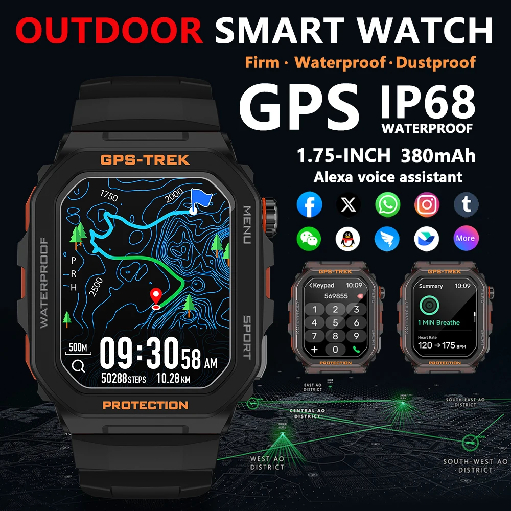 Smart Watch 2025 Android Man Builtin GPS Alexa Bluetooth Call Smartwatch Heart Rate Sport Fitness Waterproof Electronics Watches
Smart Watch 2025 Android Man Builtin GPS Alexa Bluetooth Call Smartwatch Heart Rate Sport Fitness Waterproof Electronics Watches