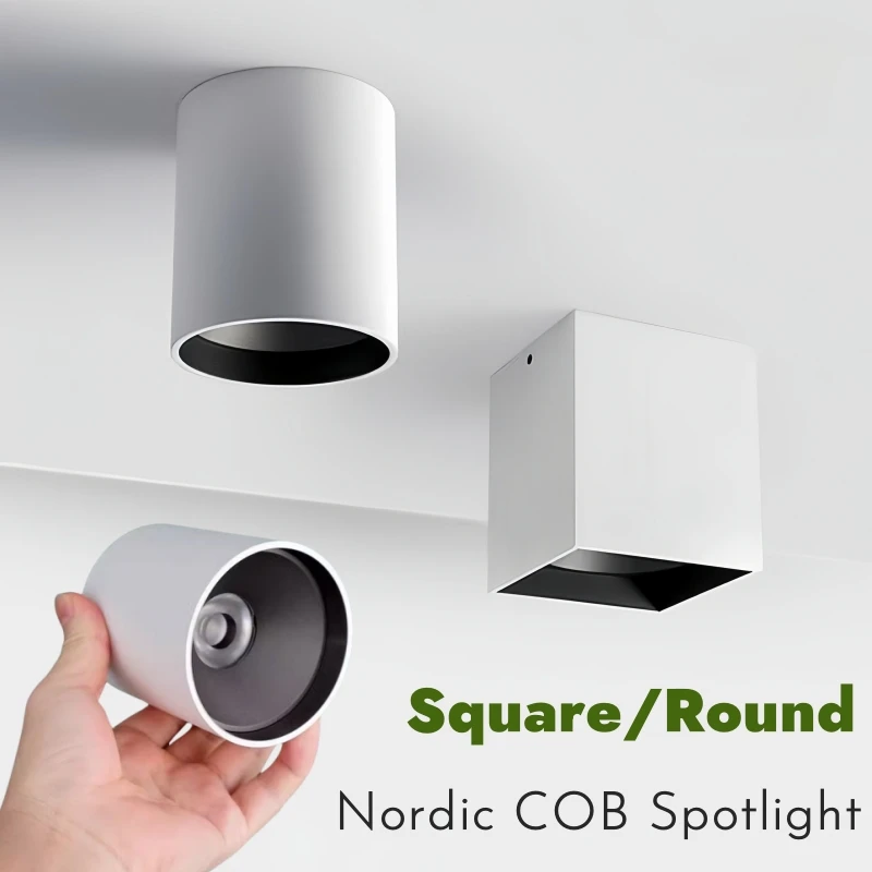 Anti-Glare Round/Square LED Downlight 7W/10W/12W Surface Mounted Dimmable COB Ceiling Light Gallery Office Spot Lighting Fixture
Anti-Glare Round/Square LED Downlight 7W/10W/12W Surface Mounted Dimmable COB Ceiling Light Gallery Office Spot Lighting Fixture