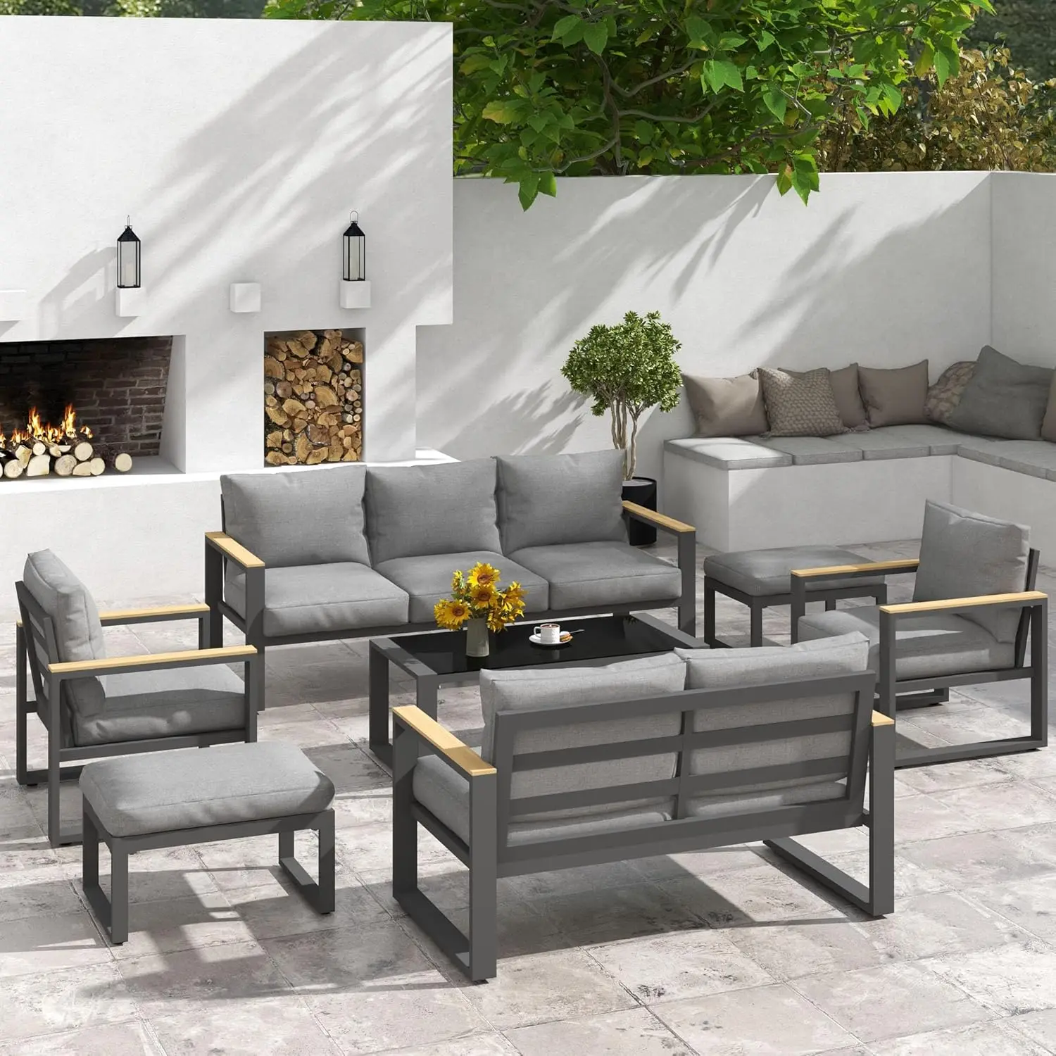 Contemporary Furniture Aluminum Frame Garden Sofa Outdoor Furniture Garden Set Patio Furniture Outdoor
Contemporary Furniture Aluminum Frame Garden Sofa Outdoor Furniture Garden Set Patio Furniture Outdoor