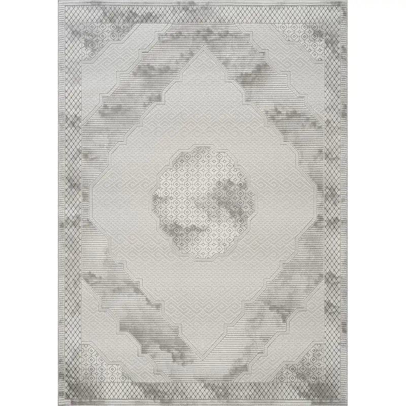 Gray Geometric Area Rug 5 ft 3 in x 7 ft 3 in
Gray Geometric Area Rug 5 ft 3 in x 7 ft 3 in