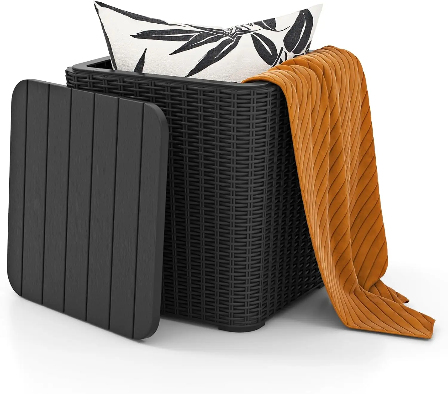 11.5 Gallon Water-proof Deck Box, Outdoor Patio Storage Box w/Removable Lid &, Faux Rattan Storage Container Side Table, All
11.5 Gallon Water-proof Deck Box, Outdoor Patio Storage Box w/Removable Lid &, Faux Rattan Storage Container Side Table, All