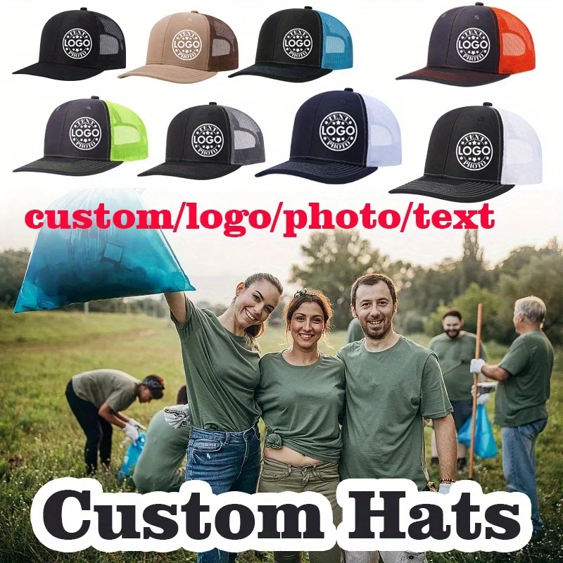 Custom Trucker Baseball Caps 10pcs - Personalized Mesh Outdoor Hats Adjustable Summer Sun Cap for Men Women, Bulk Logo Printing
Custom Trucker Baseball Caps 10pcs - Personalized Mesh Outdoor Hats Adjustable Summer Sun Cap for Men Women, Bulk Logo Printing
