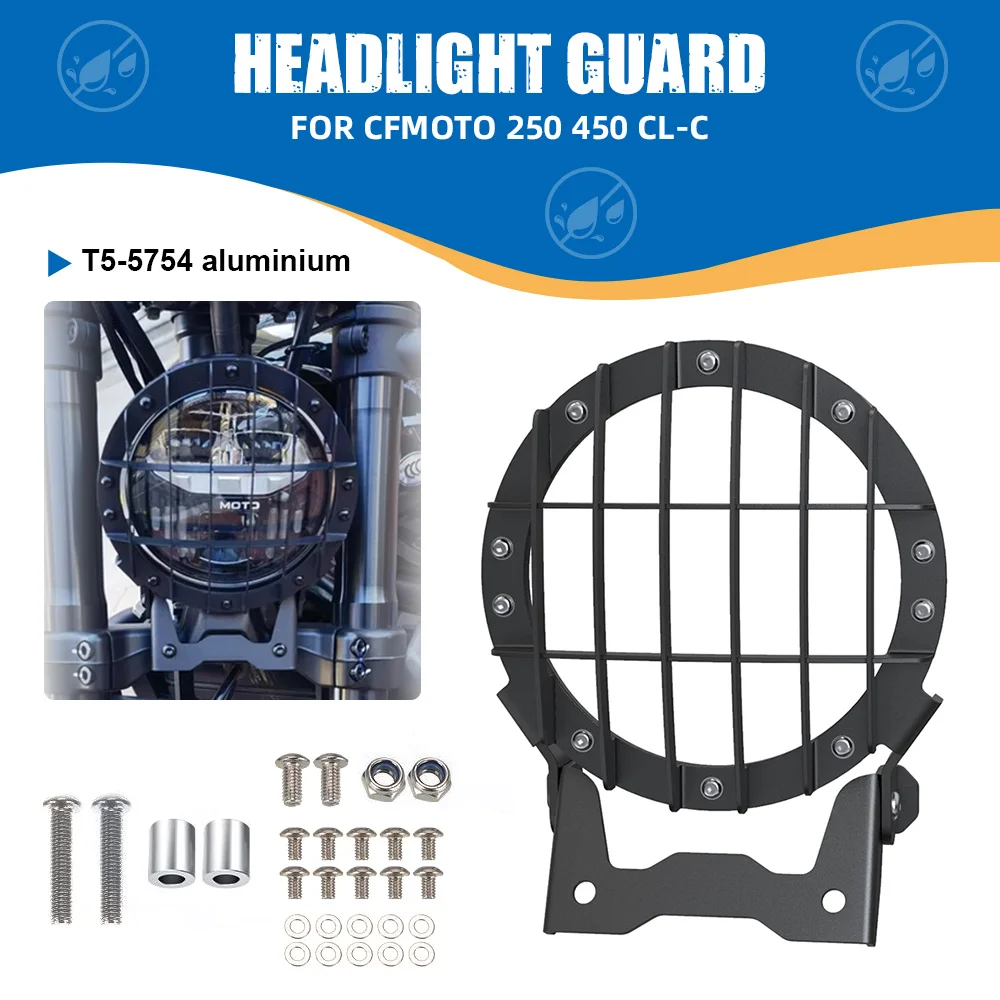 FOR CFMOTO CLC450 CLC250 Bobber 2023-2024-2025 Headlight Grille Guard Cover Protector Decorative headlamp Net CLC 450 250C-LC
FOR CFMOTO CLC450 CLC250 Bobber 2023-2024-2025 Headlight Grille Guard Cover Protector Decorative headlamp Net CLC 450 250C-LC