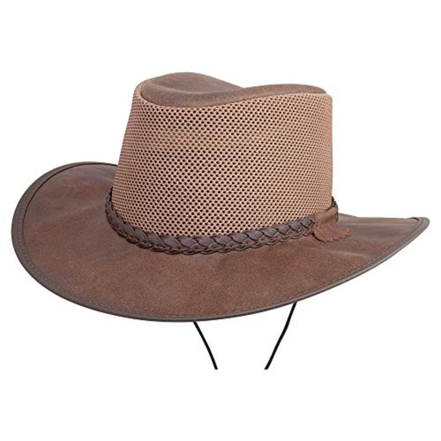 Breeze Leather Mesh Sun Hat for Outdoors Wide Brim, UPF50, Breathable Adjustable Tan and Grey
Breeze Leather Mesh Sun Hat for Outdoors Wide Brim, UPF50, Breathable Adjustable Tan and Grey