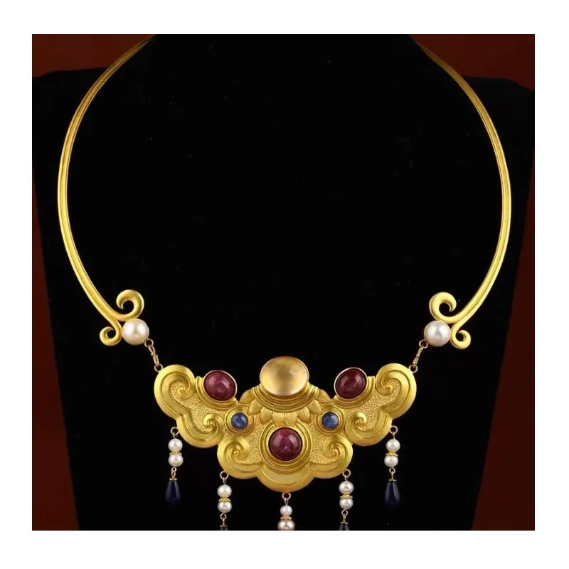 Pure Copper Gold-plated Ancient Hanfu Luoshen Collar, Luxurious and Lush, Beautiful Retro Court Jewelry Spot
Pure Copper Gold-plated Ancient Hanfu Luoshen Collar, Luxurious and Lush, Beautiful Retro Court Jewelry Spot