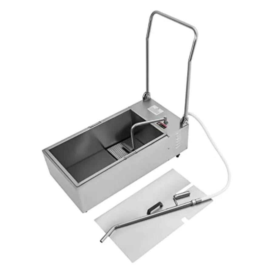 Mobile 55L Deep Fryer Oil Filter Machine 14.53GAL 1400RPM Stainless Steel Commercial Grease Filter with 2.64 GPM Pump Flow for
Mobile 55L Deep Fryer Oil Filter Machine 14.53GAL 1400RPM Stainless Steel Commercial Grease Filter with 2.64 GPM Pump Flow for