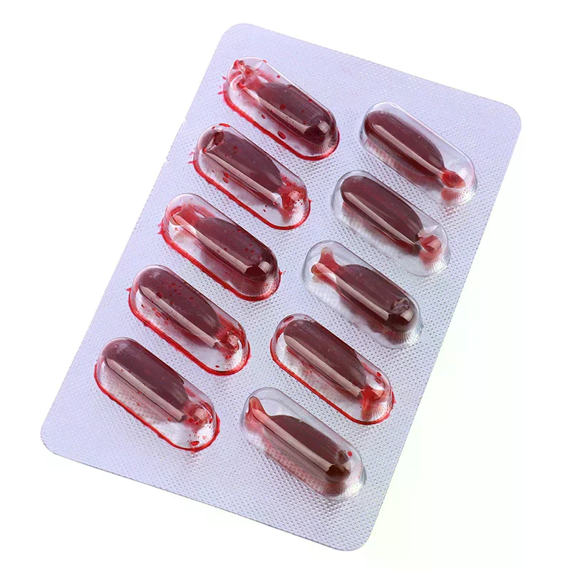 10Pcs Fake Blood Pill Vampire Toy Capsules Horror Funny Toy Halloween Prank Toy
10Pcs Fake Blood Pill Vampire Toy Capsules Horror Funny Toy Halloween Prank Toy
