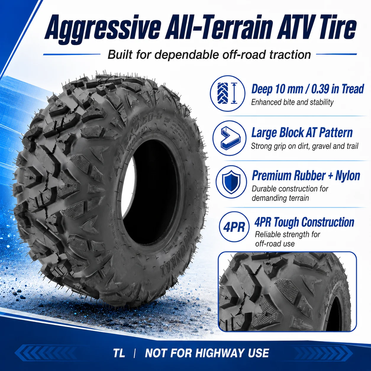 18x9.50-8 Lawn Mower Tires ATV Tires 6PR Tubeless Set of 2 Off-Road All Terrain Tire Deep Tread Heavy Duty 4PR Non Highway Use Compatible with UTV Go Kart Golf Cart Zero Turn Mower Mini Truck Agricultural Machinery
18x9.50-8 Lawn Mower Tires ATV Tires 6PR Tubeless Set of 2 Off-Road All Terrain Tire Deep Tread Heavy Duty 4PR Non Highway Use Compatible with UTV Go Kart Golf Cart Zero Turn Mower Mini Truck Agricultural Machinery