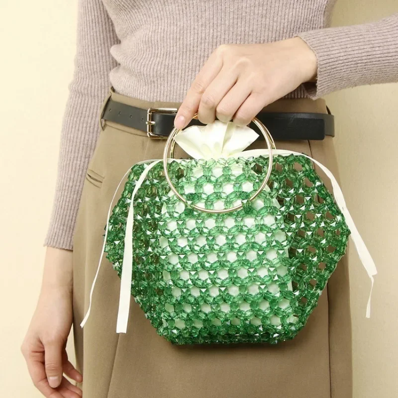 New Creative Fashion Versatile Green Hollow Ladies Handbag Customized Niche Design Handmade Beaded Woven Acrylic Women's Bag
New Creative Fashion Versatile Green Hollow Ladies Handbag Customized Niche Design Handmade Beaded Woven Acrylic Women's Bag