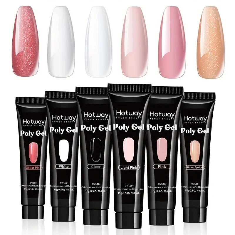 6 pieces * 15g gel set, gel nail fast extender, durable and natural, suitable for DIY nail enhancement or gift giving - women's
6 pieces * 15g gel set, gel nail fast extender, durable and natural, suitable for DIY nail enhancement or gift giving - women's