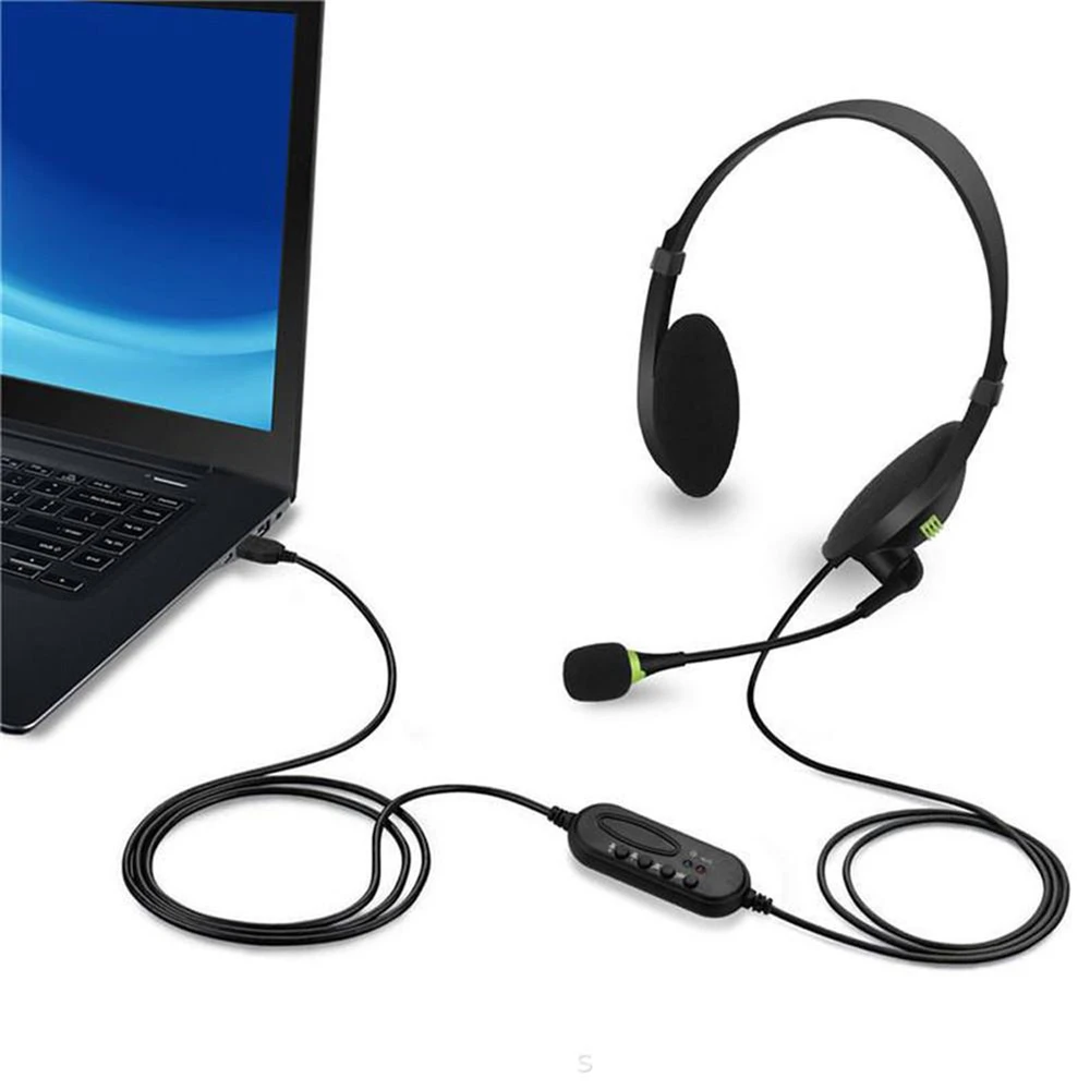 Wired Stereo Headset With Microphone USB Interface Headset Gaming Laptop PC Earplugs Noise Reduction
Wired Stereo Headset With Microphone USB Interface Headset Gaming Laptop PC Earplugs Noise Reduction