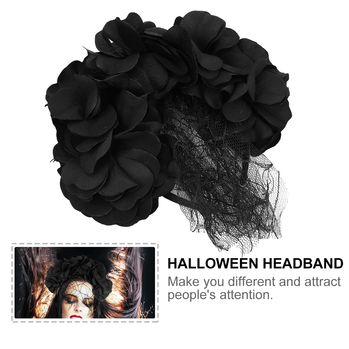 Halloween Headb Black Red Floral Hairb Artificial Flowers Stainless Steel Mesh Costume Accessory Easy On Off Decor
Halloween Headb Black Red Floral Hairb Artificial Flowers Stainless Steel Mesh Costume Accessory Easy On Off Decor