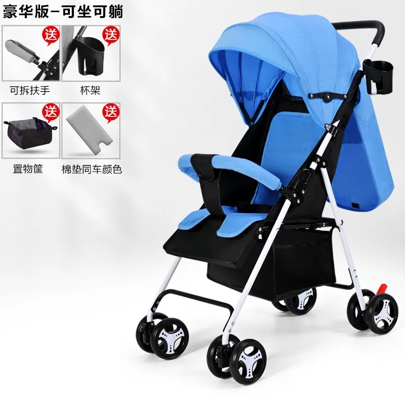 Baby strollers can be easily folded and can be sat on four-wheeled strollers for lying children.
Baby strollers can be easily folded and can be sat on four-wheeled strollers for lying children.