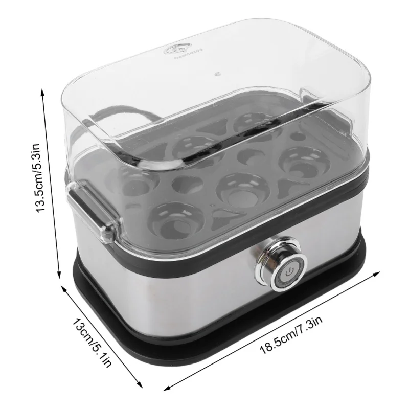 Stainless Steel Rapid Egg Cooker 6 Egg Capacity Smart Boiled Egg Maker Machine For Home Dorm Office Kitchen
Stainless Steel Rapid Egg Cooker 6 Egg Capacity Smart Boiled Egg Maker Machine For Home Dorm Office Kitchen