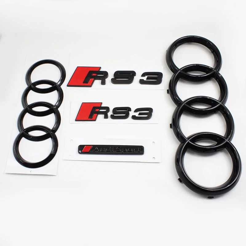 4Ring Logo ABS New Car Front Grill Hood Rear Bumper Door Trunk RS3 Emblem Stickers Auto Accessories For Audi Sport RS3 2016-2020
4Ring Logo ABS New Car Front Grill Hood Rear Bumper Door Trunk RS3 Emblem Stickers Auto Accessories For Audi Sport RS3 2016-2020