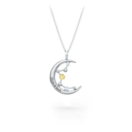Custom Moon Star Necklace Personalized Constellation Pendant with Gem Engraved Moon Back Dainty Celestial Jewelry Christmas Love
Custom Moon Star Necklace Personalized Constellation Pendant with Gem Engraved Moon Back Dainty Celestial Jewelry Christmas Love