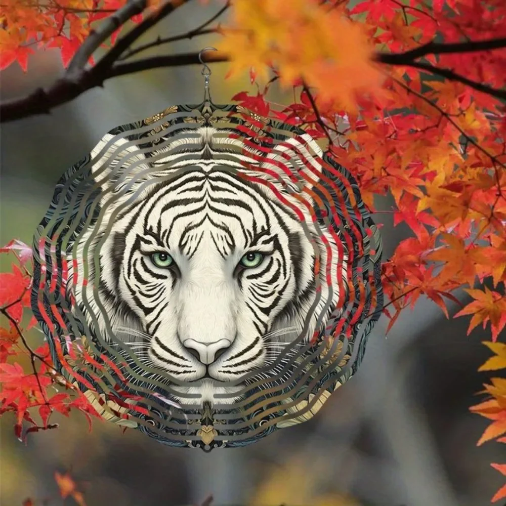Window Wind Chime,Mandala Laser Cut Wind Spinner Outdoor Garden Decor White Tiger Pattern 3D Dynamic Metal Wind Chime Hanging Ro
Window Wind Chime,Mandala Laser Cut Wind Spinner Outdoor Garden Decor White Tiger Pattern 3D Dynamic Metal Wind Chime Hanging Ro