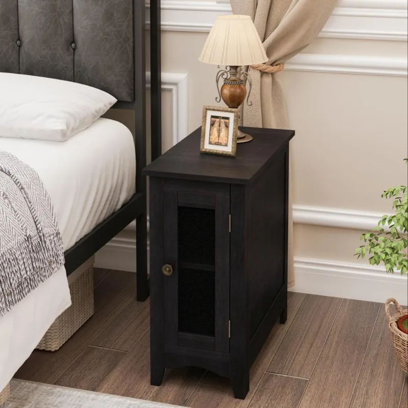Black Nightstand with Drawer and Shelf Bedroom Side Table Compact Storage Furniture for Bedside Home Organizer
Black Nightstand with Drawer and Shelf Bedroom Side Table Compact Storage Furniture for Bedside Home Organizer
