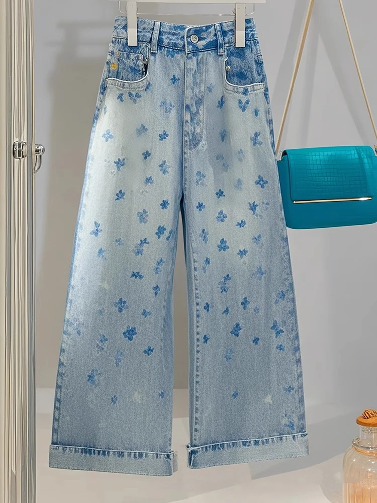 Butterfly print gradient jeans for women 2025 new summer high waist loose wutong European wide leg pants Casual jeans
Butterfly print gradient jeans for women 2025 new summer high waist loose wutong European wide leg pants Casual jeans