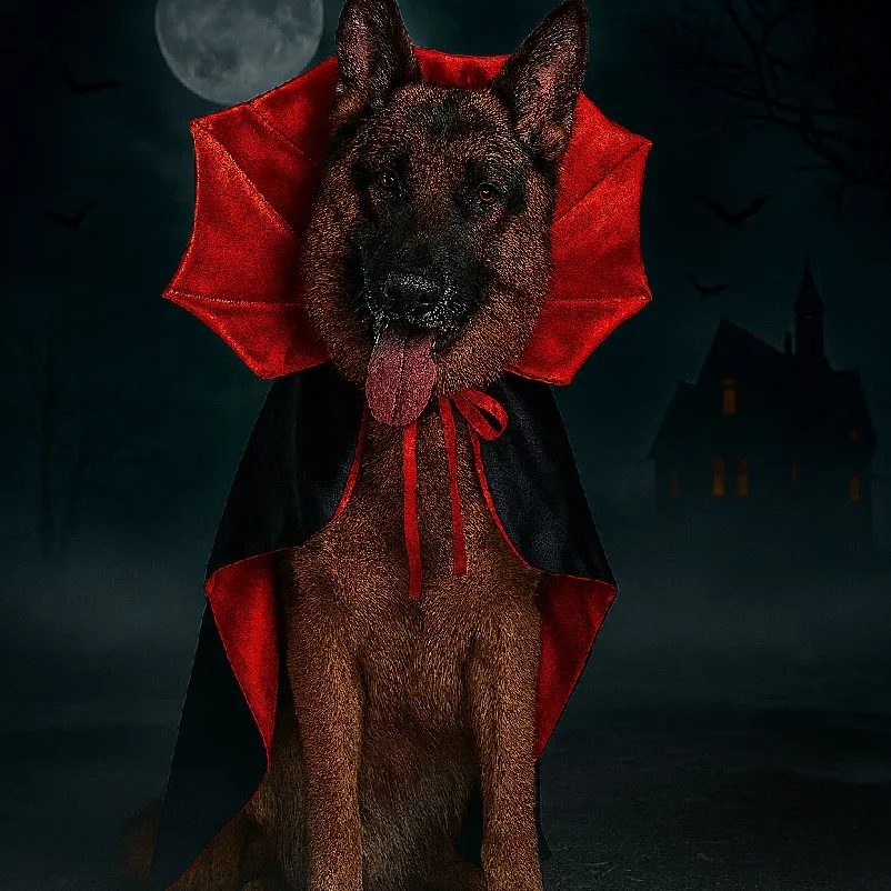Halloween Pet Cape Costume with Bat Wings Adjustable Vampire Cloak for Puppy Kitten Dog Cat Cosplay Party Holiday Decorations
Halloween Pet Cape Costume with Bat Wings Adjustable Vampire Cloak for Puppy Kitten Dog Cat Cosplay Party Holiday Decorations