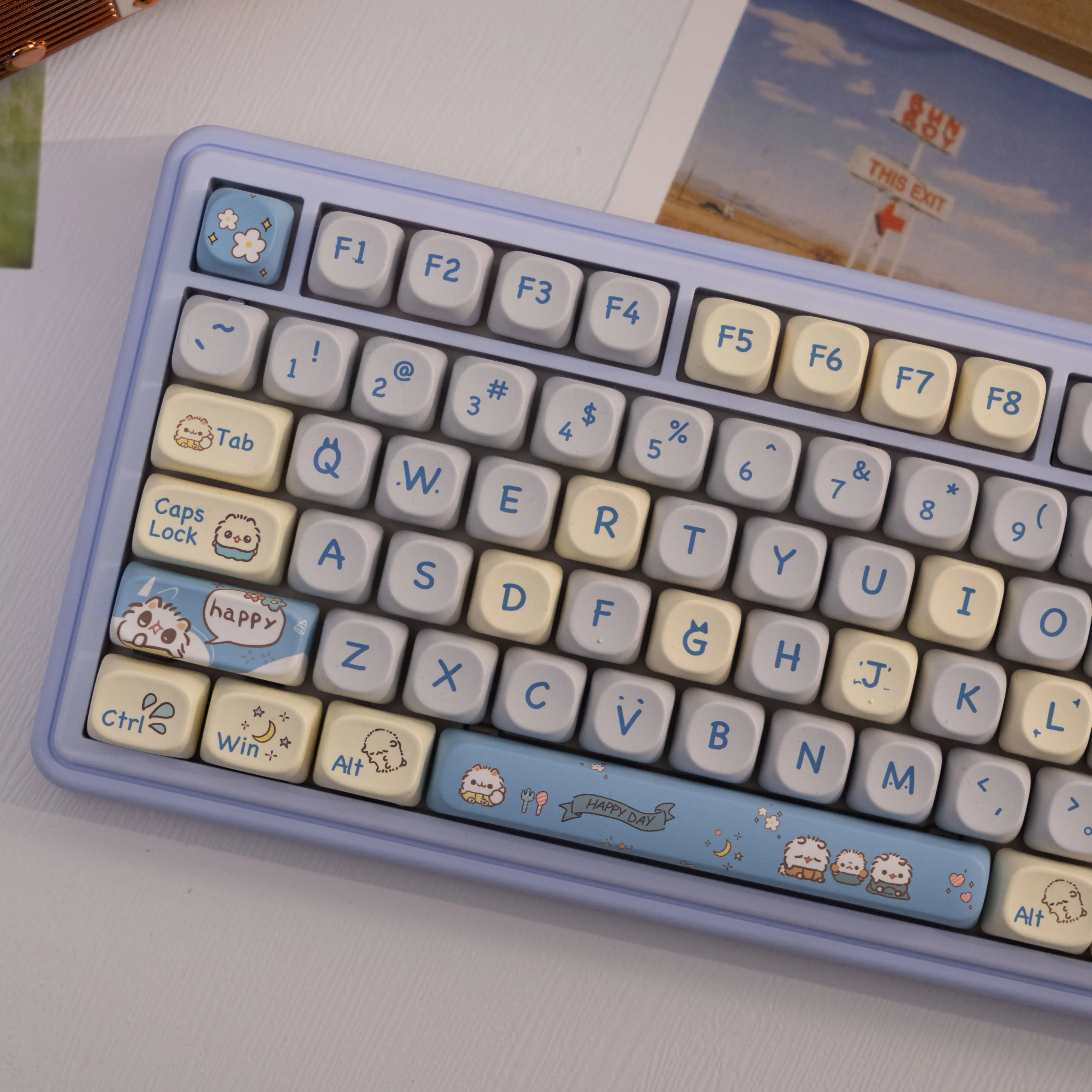 149-key Blue Cat PBT Keycap Dye-Sublimation, MOA Profile Contour,Compatible with MX for Keyboard Fit 61/64/68/87/96/1
149-key Blue Cat PBT Keycap Dye-Sublimation, MOA Profile Contour,Compatible with MX for Keyboard Fit 61/64/68/87/96/1