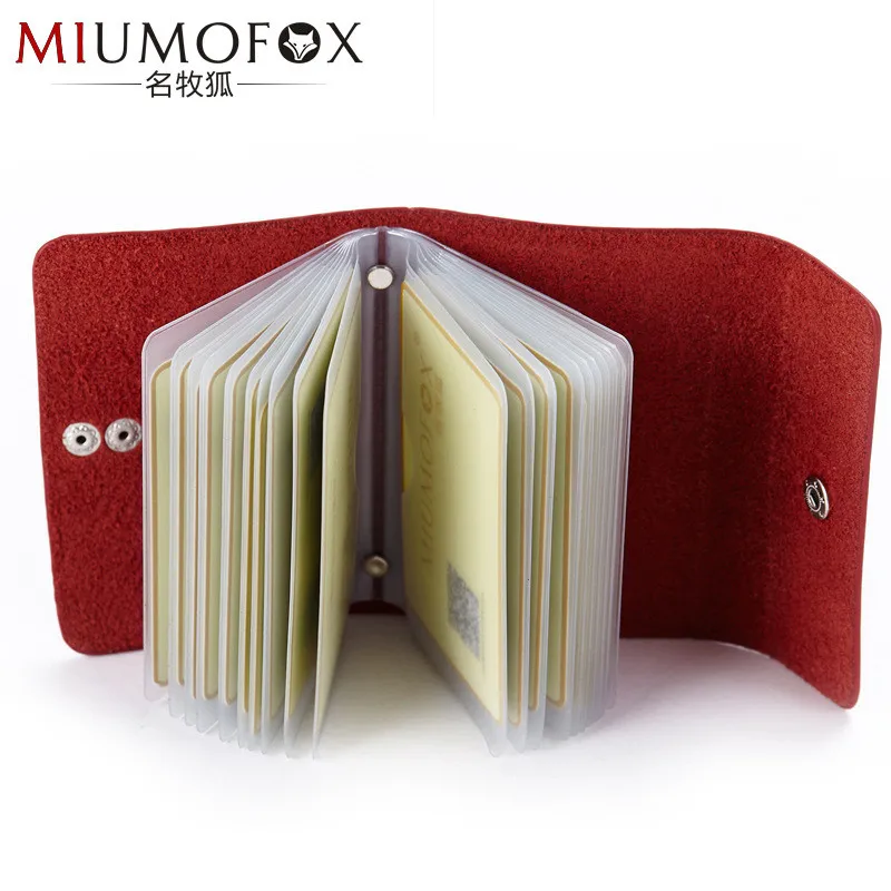 New Leather Mini Card Holder 20 Pockets Women Business Card Holder with Button Id Card Case Passport Card Bag
New Leather Mini Card Holder 20 Pockets Women Business Card Holder with Button Id Card Case Passport Card Bag