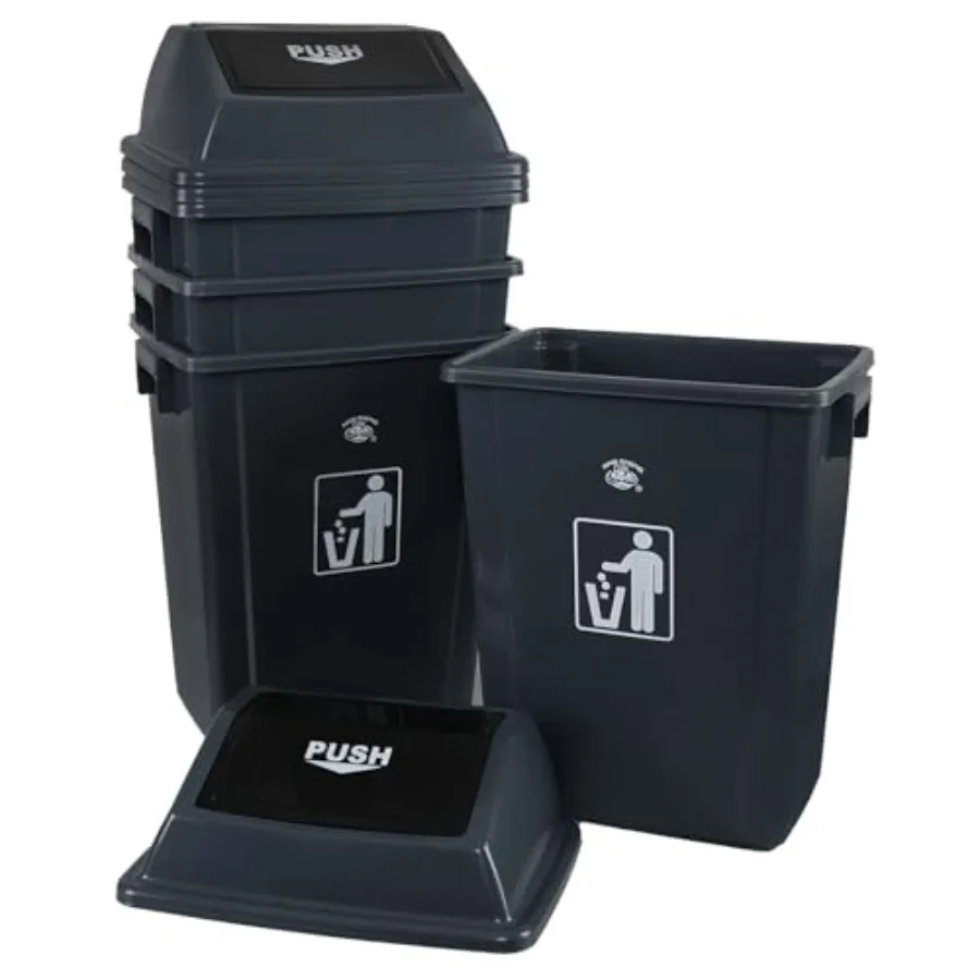 Tall Plastic Trash Can with Swing Lid 4 Pack Kitchen Garbage Bins Gray Durable Storage Solution for Modern Kitchens
Tall Plastic Trash Can with Swing Lid 4 Pack Kitchen Garbage Bins Gray Durable Storage Solution for Modern Kitchens