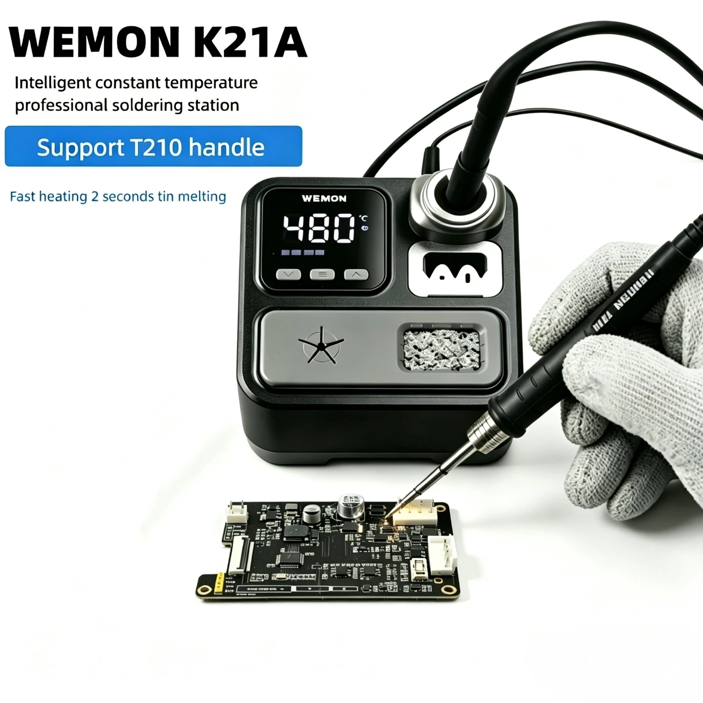 K21A T210 Soldering Station Portable SMD Welding Rework Rapid Heating Melting Tin Mobile Phones PCB IC Chip Repair
K21A T210 Soldering Station Portable SMD Welding Rework Rapid Heating Melting Tin Mobile Phones PCB IC Chip Repair