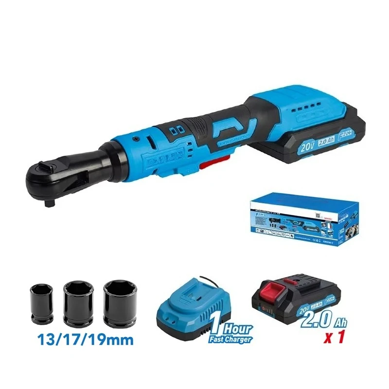 20V Professional Brushless 3/8" Cordless Ratchet Wrench Kit, 80Nm, CE Certified with Battery & Fast Charger
20V Professional Brushless 3/8" Cordless Ratchet Wrench Kit, 80Nm, CE Certified with Battery & Fast Charger