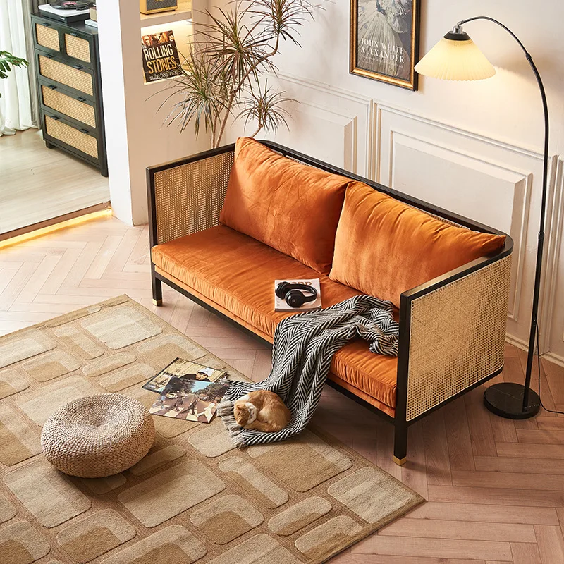 Retro light luxury solid wood rattan sofa new Chinese living room home wabi sanfeng bed and breakfast three-person sofa ash wood
Retro light luxury solid wood rattan sofa new Chinese living room home wabi sanfeng bed and breakfast three-person sofa ash wood