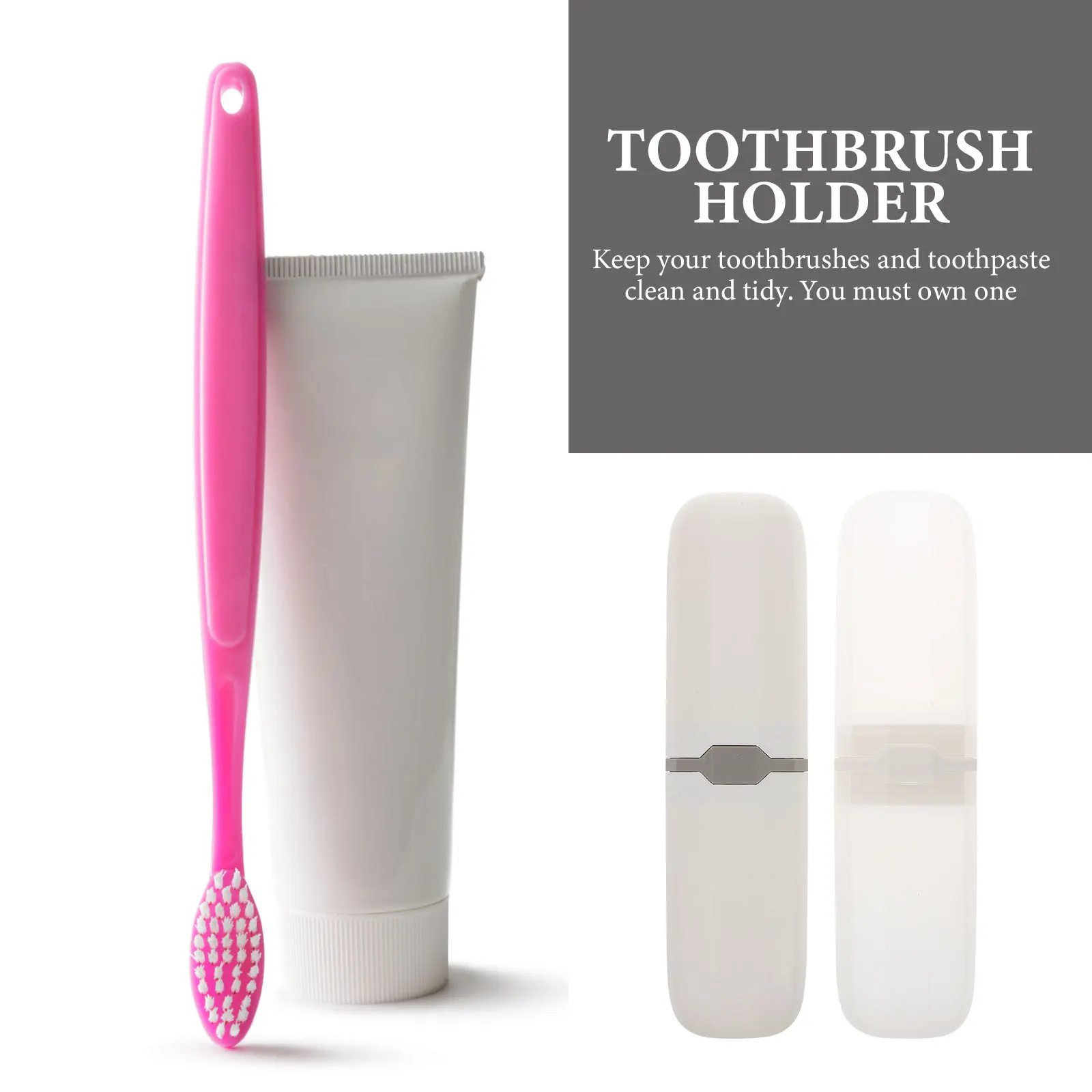 2pcs Box Compact Travel Storage For Toothbrush Toothpaste Outdoor Use Capsule Case Toothbrush Holder Container
2pcs Box Compact Travel Storage For Toothbrush Toothpaste Outdoor Use Capsule Case Toothbrush Holder Container