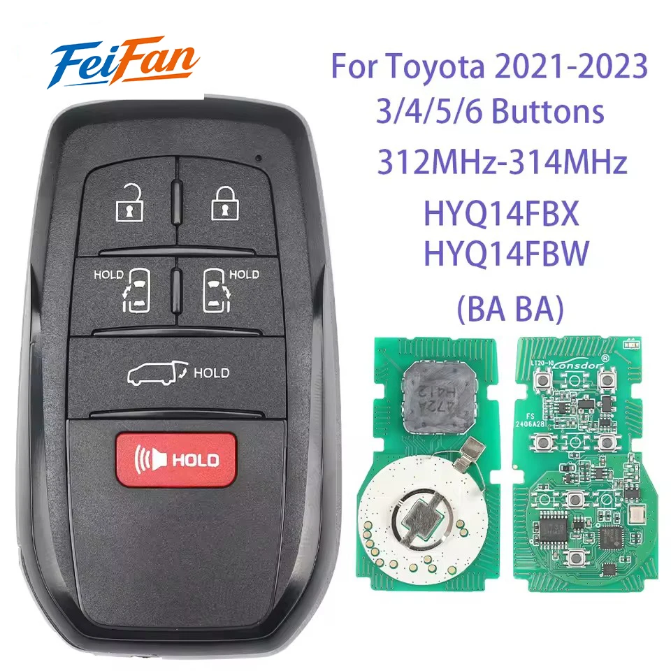 FeiFan For Toyota Corolla Cross GR 2022 2023 2024 2025 Smart Remote Key Fob 312/314MHz 4AChip NCF29AxM FCC HYQ14FBW 8990H-0A010
FeiFan For Toyota Corolla Cross GR 2022 2023 2024 2025 Smart Remote Key Fob 312/314MHz 4AChip NCF29AxM FCC HYQ14FBW 8990H-0A010