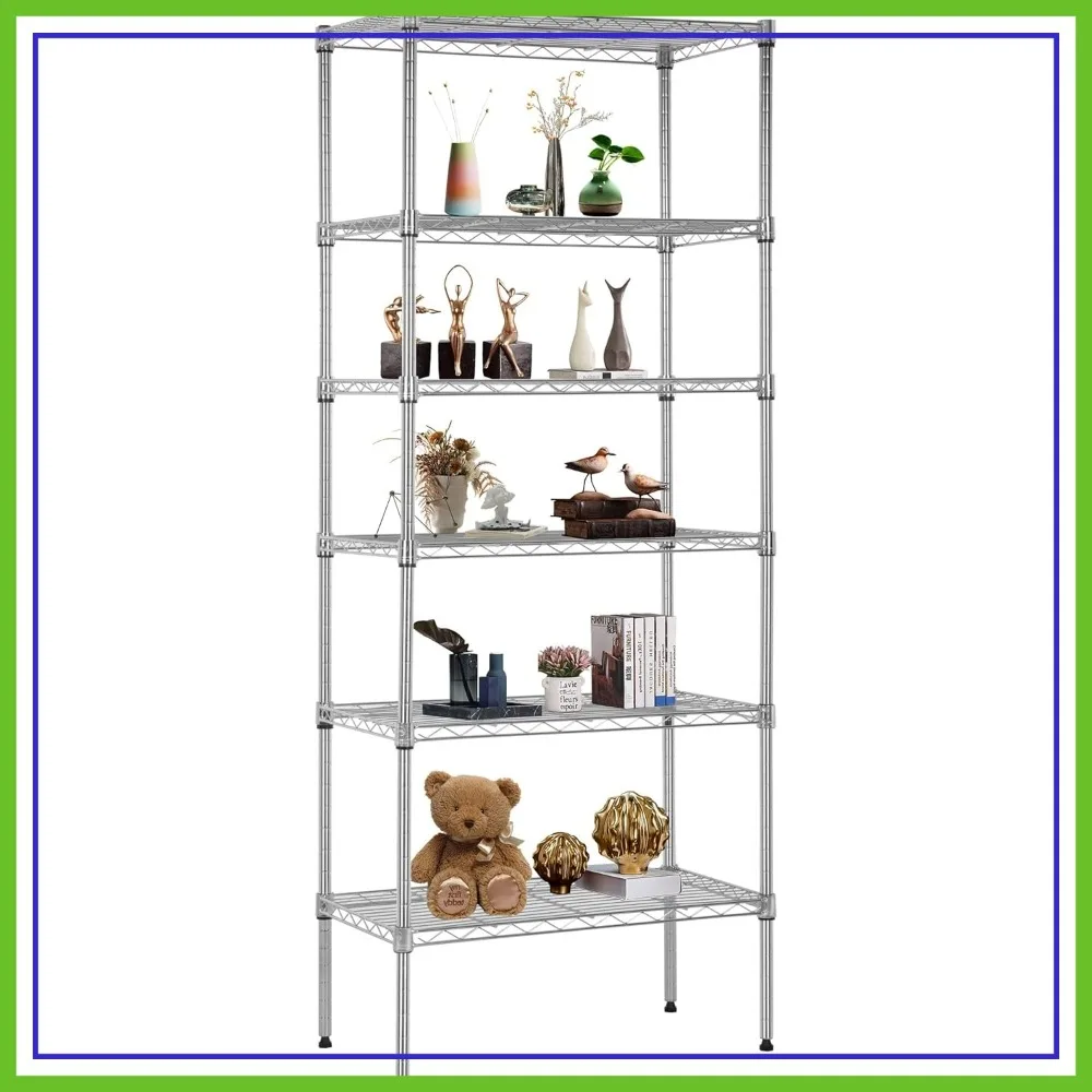 FDW 6 Tier Wire Shelving Unit 23L x 13W x 59H Adjustable Storage Rack NSF for Kitchen Pantry Garage
FDW 6 Tier Wire Shelving Unit 23L x 13W x 59H Adjustable Storage Rack NSF for Kitchen Pantry Garage