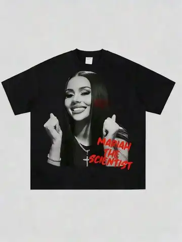 2026 Spring Summer Unisex Hip Hop Graphic Tee, Fashion New Arrival Clothing, Soft Cotton Crewneck Short Sleeve, Mariah Scientist Rapper Free Thugs Letter Print, Retro Rap Aesthetic Daily Casual Loungewear, Novelty Fan Gift Tops, S‑7XL, Fast Shipping