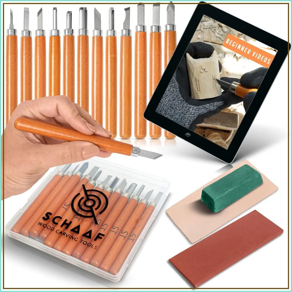 15-Piece Wood Carving Tools Set for Beginners, Razor Sharp Knives & Mini Chisels, DIY Woodworking Craft Kit
15-Piece Wood Carving Tools Set for Beginners, Razor Sharp Knives & Mini Chisels, DIY Woodworking Craft Kit