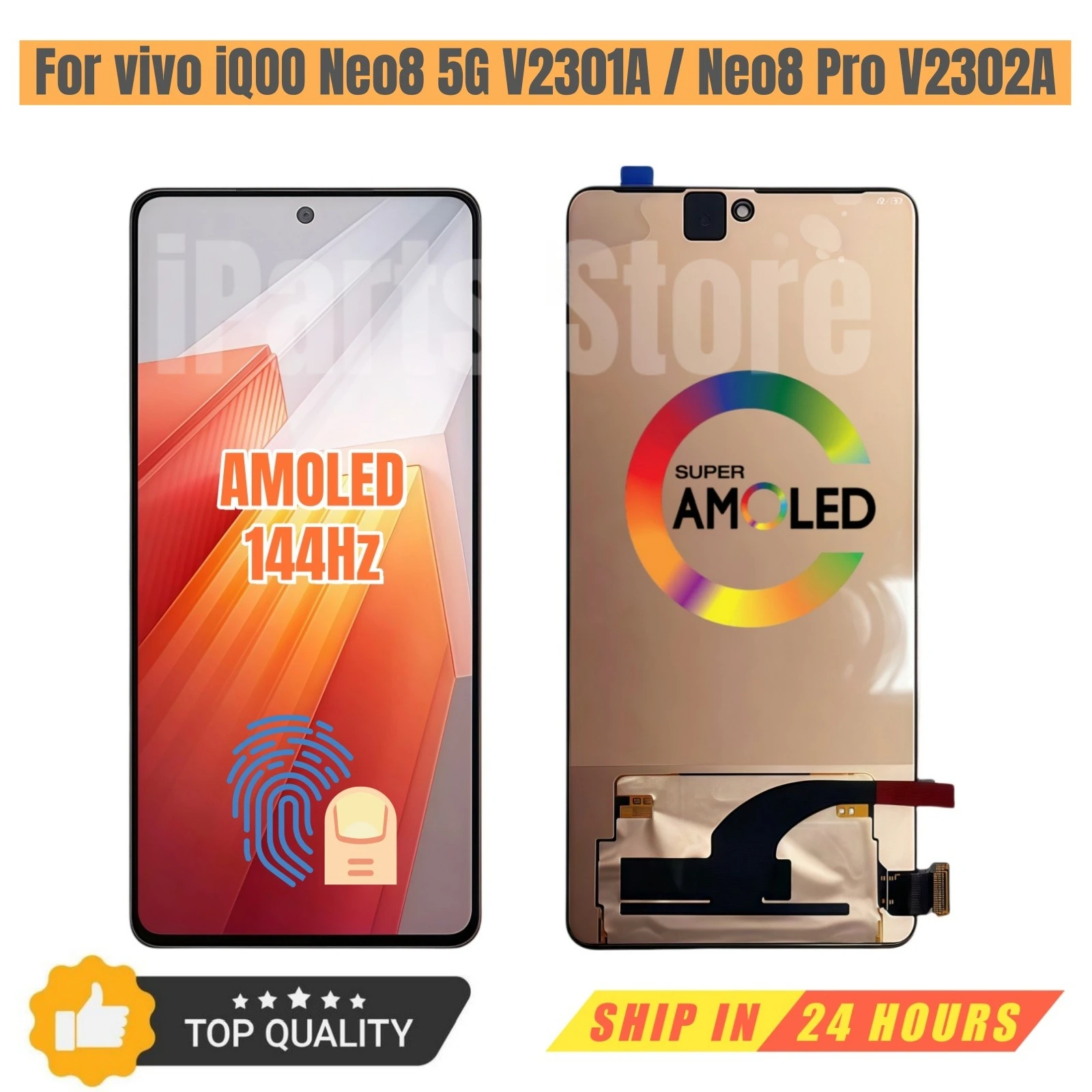 Сменный новый дисплей iParts для vivo iQOO Neo8 5G V2301A Neo 8 Pro V2302A, преобразователь сенсорного экрана AMOLED 144 Гц, OEM
Сменный новый дисплей iParts для vivo iQOO Neo8 5G V2301A Neo 8 Pro V2302A, преобразователь сенсорного экрана AMOLED 144 Гц, OEM